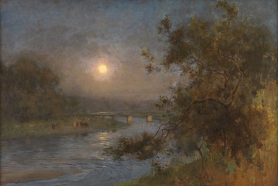 Alacakaranlık Ayın Altında Solup Giderken (tuval üzerine yağlıboya) by William Playfair Dickson