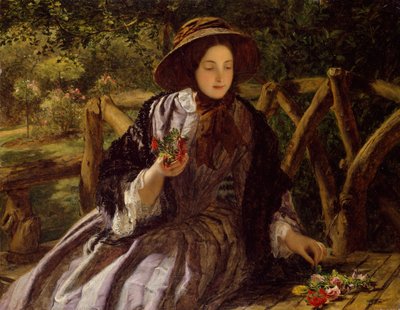 Bahçe Çiçekleri Posy Yapmak, 1855-1856. by William Powell Frith