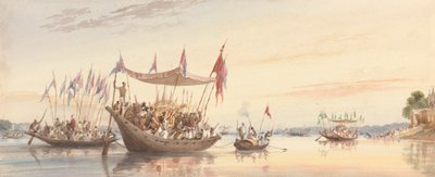 Isherah - Doorga'nın Gün Batımında Daldırılmadan Önceki Resminin Su Alayı by William Prinsep