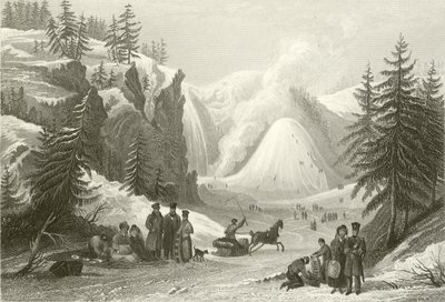 Montmorency Waterfall and Cone, near Quebec  by William Purser