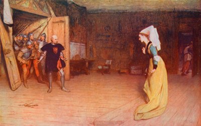 Shakespeare: Talbot ve Auvergne Kontesi, Kral Henry VI, Kısım I, Perde II, Sahne 3 (renkli taş) by William Quiller (after) Orchardson