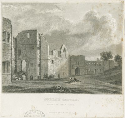 Dudley Kalesi - Kale: çelik gravür, nd [c1831] by William Radclyffe