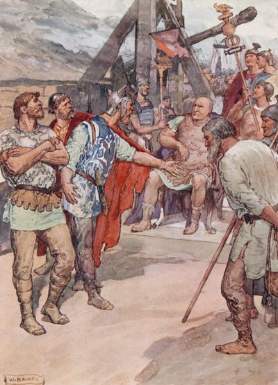Marius ve Cimbri Elçileri (renkli taş) by William Rainey