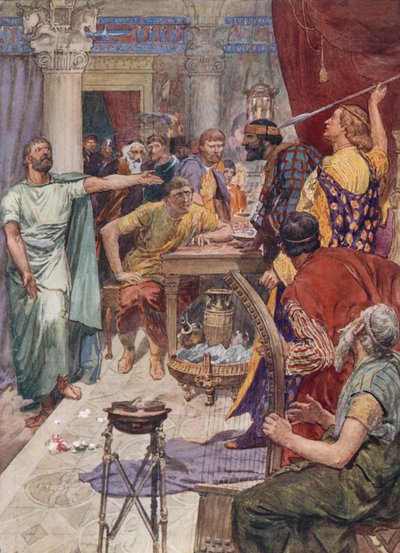 İskender ve Klitus arasındaki kavga by William Rainey