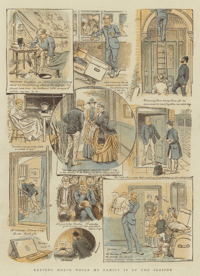 Ailem Deniz Kenarındayken Ev Tutmak (chromolitho) by William Ralston