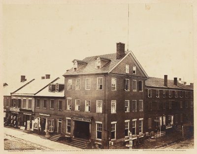 Marshall House, Alexandria, Virginia, Ağustos 1862 (dokuma kağıda monte edilmiş albüm baskısı) by William Redish Pywell
