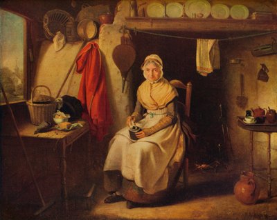 Cottage Interior, Lexden, Essex, 1802 by William Redmore Bigg