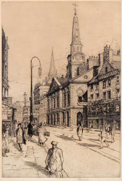 Old Town House, Dundee, 1930 dolayları (gravür) by William Renison
