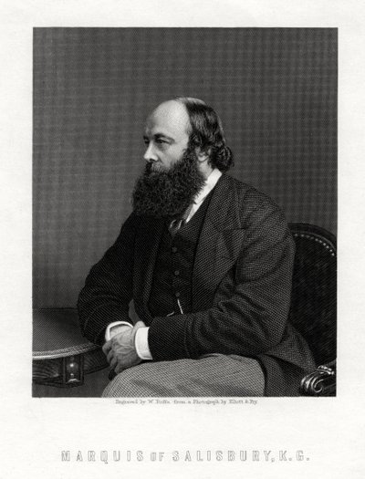 Robert Arthur Talbot Gascoyne-Cecil, 3. Salisbury Markisi, İngiliz devlet adamı, 19. yüzyıl by William Roffe