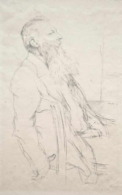 Auguste Rodin, 1897. by William Rothenstein
