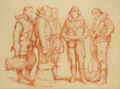 Whitley Bomber Mürettebatı by William Rothenstein