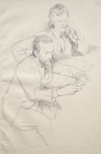 Ricketts ve Shannon, 1897. by William Rothenstein