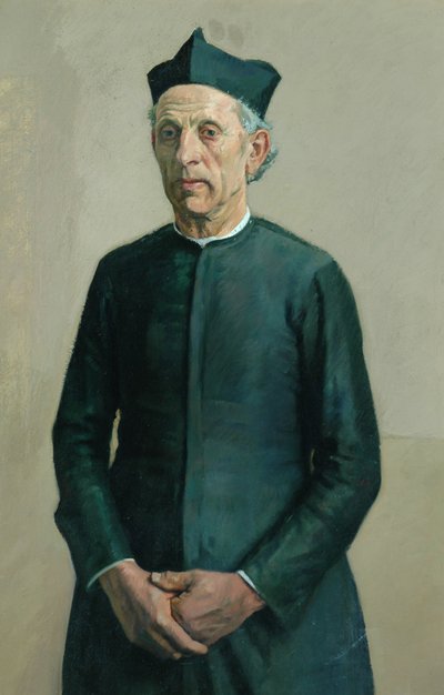 Köy Rahibi (tuval üzerine yağlı boya) by William Rothenstein