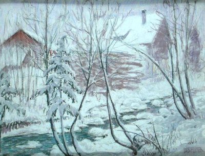 Karda Dağ Evleri (gemide pastel) by William Samuel Horton
