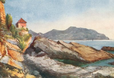 Kıyıdaki Kayalar, Nervi (renkli lito) by William Scott