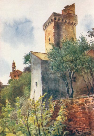 Bergeggi Kulesi (renkli taşbaskı) by William Scott