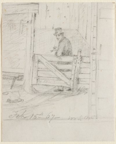 çit üzerinde dinlenme by William Sidney Mount