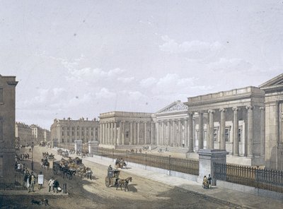 British Museum, Holborn, Londra, 1852 by William Simpson