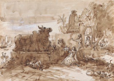 Hindistan'da kıtlık by William Simpson