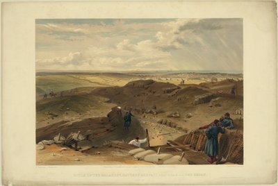 Malakoff tabyası, pil gervais ve redanın arkası, 1855 by William Crimea Simpson