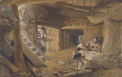 Bastion du Mat, Sivastopol, Kırım'daki maden by William Simpson