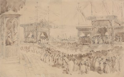 Süveyş Kanalı'nın Kutsaması, 16 Kasım 1869 by William Simpson