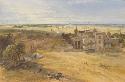 Dilkoosha, Uzaktaki Lucknow by William Simpson