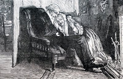 Yaşlı bir çift. İngiliz illüstratör William Small (1843-1929) tarafından. 1880 (gravür) by William Small