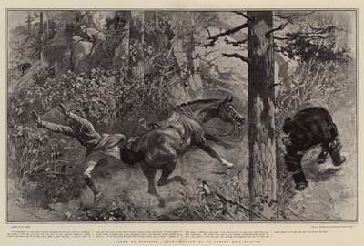 Taken by Surprise, Bear-Shooting at an Indian Hill Station  by William Small