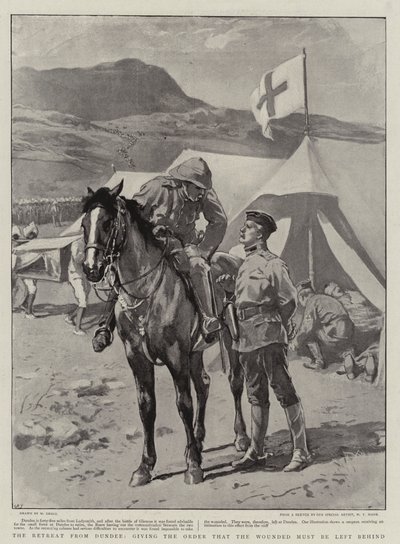 Dundee'den Geri Çekilme, Yaralıların geride bırakılması emrini veriyor by William Small