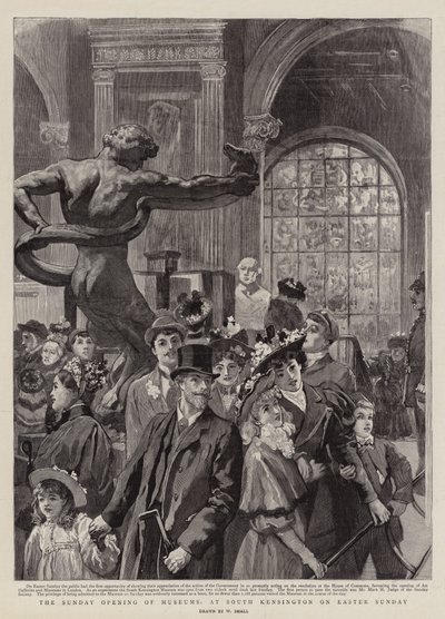 Paskalya Pazarında South Kensington'da Müzelerin Pazar Açılışı by William Small