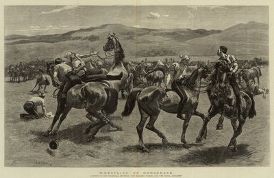 At sırtında güreş by William Small