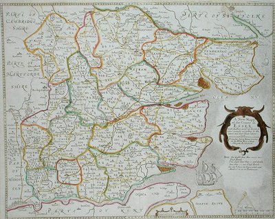 Henry Overton tarafından yayınlanan Essex İlçesinin Yeni Bir Haritası by William Smith
