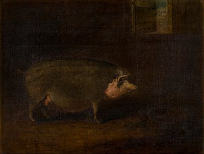 Arpacıktaki Domuz, 1823 dolayları (tuval üzerine yağlı boya) by William Smith