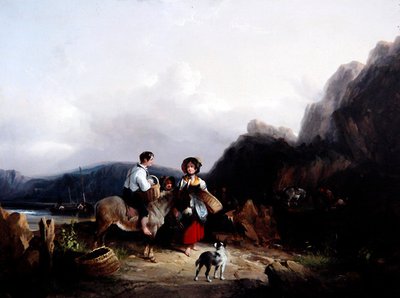 Sahil Manzarası (tuval üzerine yağlı boya) by William Snr. Shayer