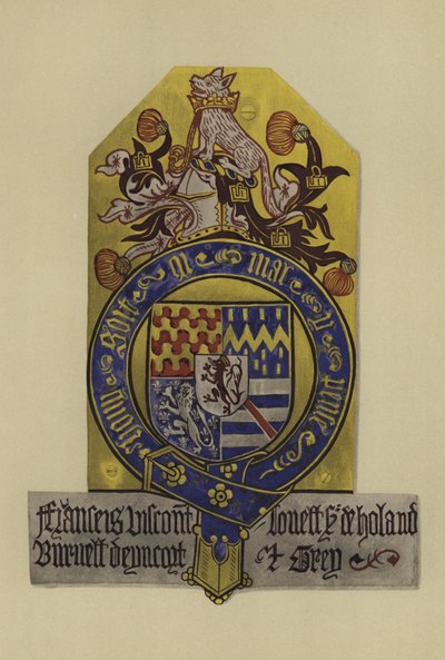 Sir Francis Lovel, Tichmersh vikontu Lovel ve lord Holand, 1483-1487 (chromolitho) by William St John Hope