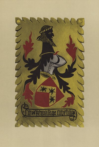Sir Reginald Cobham, Sterborough lordu Cobham, c 1352-1361 (chromolitho) by William St John Hope
