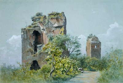 Trajan Banyoları Sette Sale, Villa Brancaccio, Roma, yak. 1882. by William Stanley Haseltine