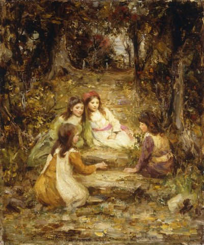 Bahçedeki Çocuklar (tuval üzerine yağlı boya) by William Stewart MacGeorge