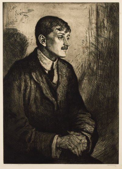 Şair John Masefield 1878-1967 portresi. by William Strang