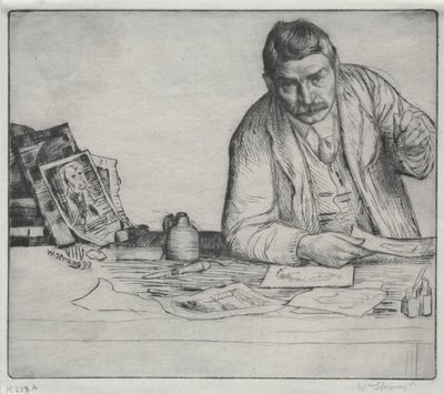 Otoportre - Etcher, 1897. by William Strang
