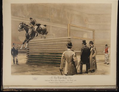 Yüksek Atlama, Ulusal At Gösterisi Derneği, New York 1892, Maud'u 6 fit 1 inç'e bağlayan ulaşım by William Sullivant Vanderbilt Allen
