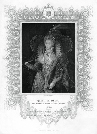 İngiltere Kralı I. Elizabeth, 19. yüzyıl. by William Thomas Fry