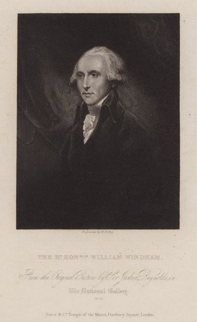 William Windham, İngiliz Whig politikacı (gravür) by William Thomas Fry