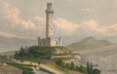 Nelsons Anıtı, Calton Tepesi, Edinburgh, c1830. by William Tombleson