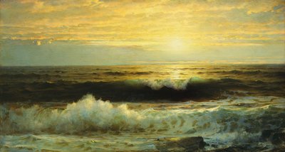 Alçalan Turuncu Bir Gün Batımı, 1897 by William Trost Richards