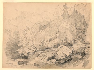 Manzara, Stechelberg, Lauterbrunnen, İsviçre by William Trost Richards