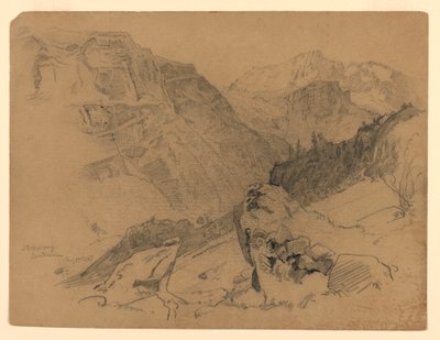 Manzara, Steckelberg, İsviçre by William Trost Richards