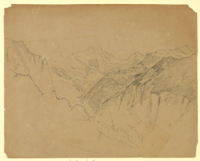 Peyzaj çalışması, Lauterbrunnen, İsviçre by William Trost Richards
