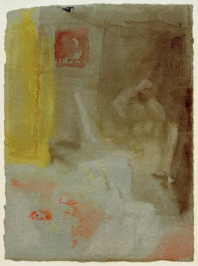 Kadın Çıplak Bir Yatak Odası by Joseph Mallord William Turner